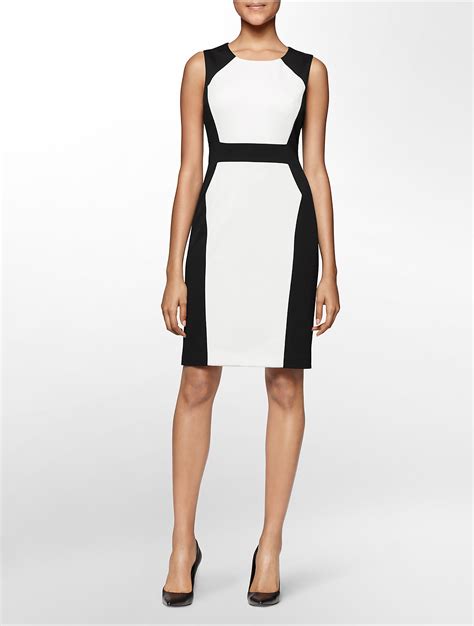 calvin klein white black dress|calvin klein size 16 dresses.